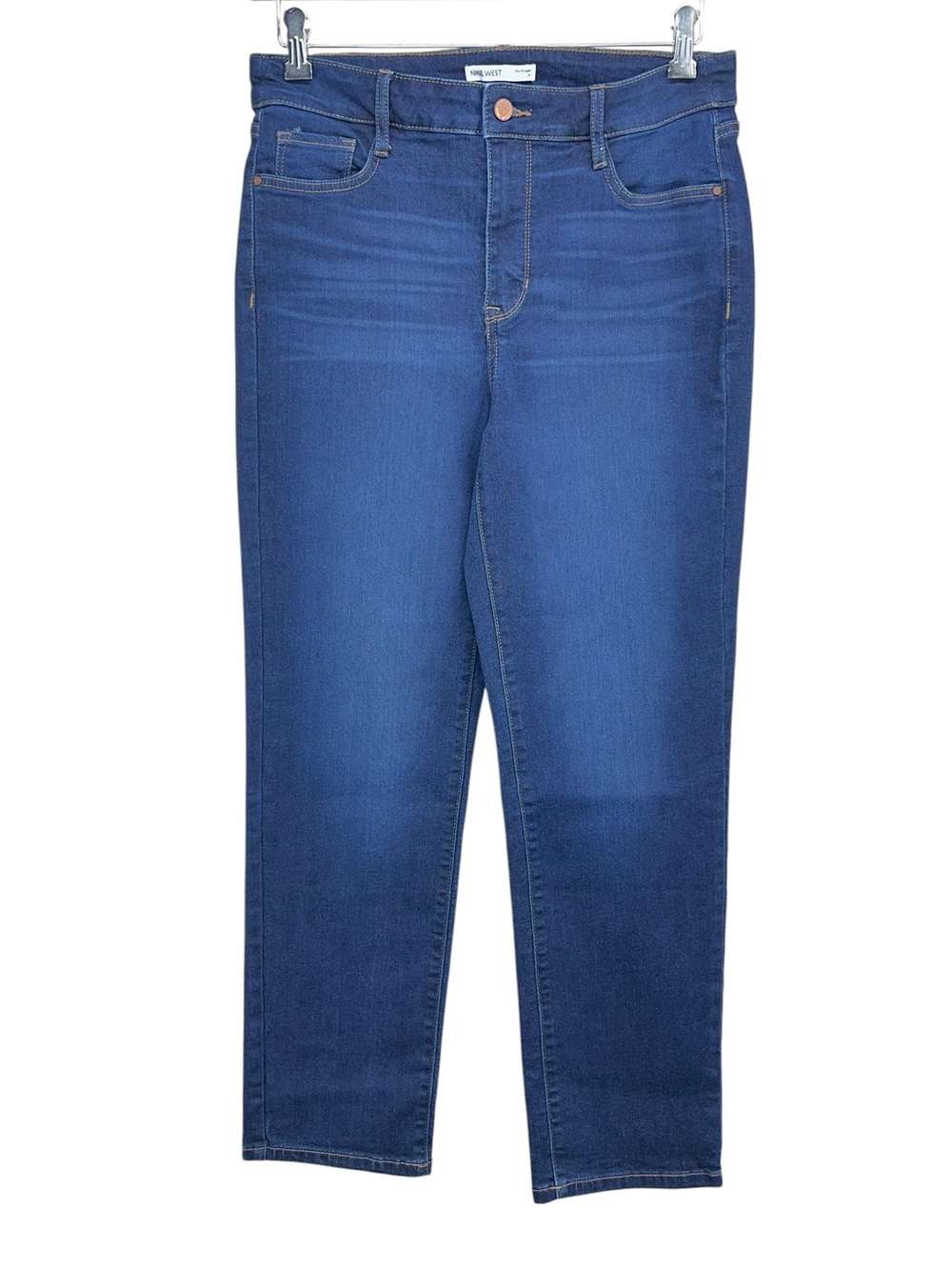 Nine West Slim Straight Dark Denim Jeans Womens 12